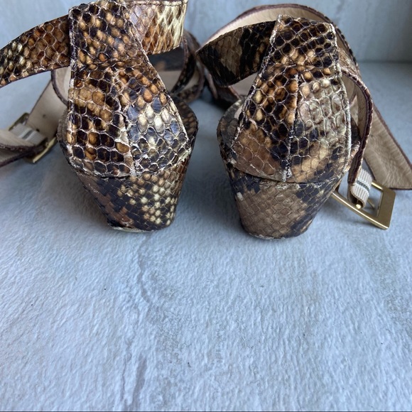 Jimmy Choo snake skin python sandal wedge size 39 (8.5) Authentic - Picture 5 of 11